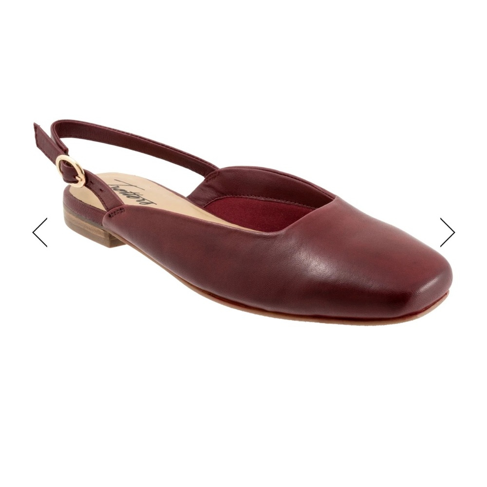NWOT Trotters Burgundy Red Slingback Flats